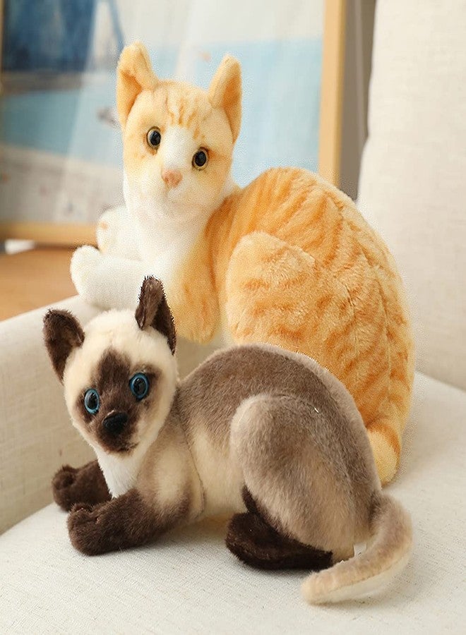 GUDVES Orange Tabby Cat Stuffed Animal Baby Stuffed Animal Cat Plush Toy Shorthair Cat 12 Inch (Orange B) - Image 3